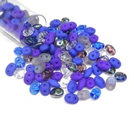 Superduo, 2.5x5mm, Night Magic. 10gm/tube.