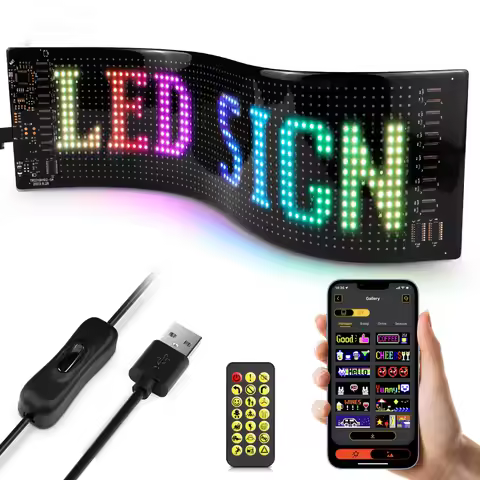 Bluetooth Smart LED Advertising Panel Light Sign 5V Flexible USB LED Matrix Pixel Panel App Control 