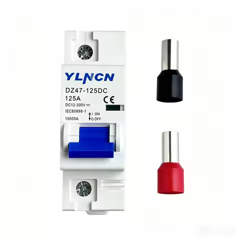 1P 12-300VDC 80A 100A 125A DC Solar Battery MCB Mini Circuit Breaker Overload Short Current Protecti