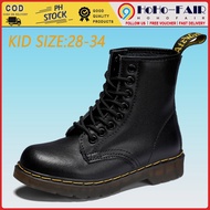 Kids Martin Boots Leather Shoes Classic Dr.Martens High Top Cowhide Handmade Boots Korean Fashion