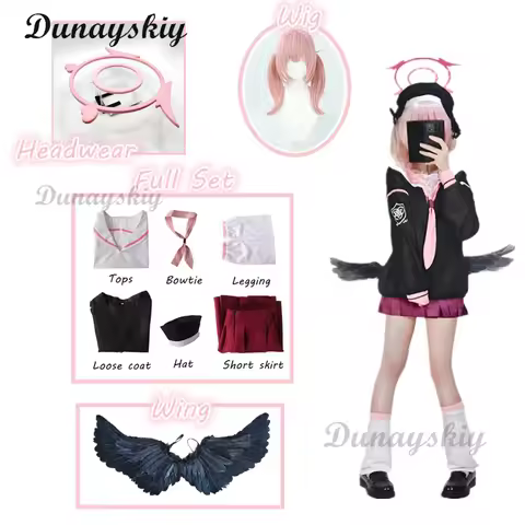 Blue Archive Shimoe Koharu Cosplay Costume Sailor Uniform Suit With Hat Wing Women Girl Halloween Pa