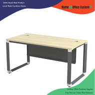 4 Feet Rectangular Shape Office Table with O Shape Pyramid Metal Leg (120cm x 75 cm x 75cm) - Home &