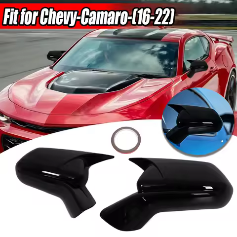 Rhyming Rearview Mirror Cover OX Horn Glue On For Chevrolet Chevy Camaro SS RS ZL1 LT LS 2016-2022 G