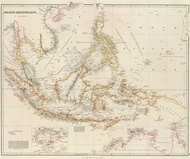 Peta Kuno Indonesia Nusantara 1844 Asiatic Archipelago