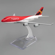 1：400 Scale Alloy Aircraft Boeing 747 Colombia Avianca Airlines 16cm Alloy Plane B747 Model Toys Chi