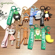 PIXELGLOW Italian Brainrot Keychain, Abstract Design PVC Brainrot Animals Keychains, Funny Hanging S