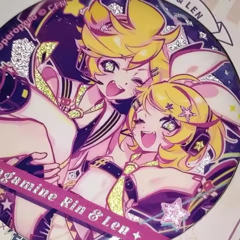 Project Diva Badge Kagamine Rin Game Peripherals Cute Delicate 58mm Brooch Creative Backpack Pendant