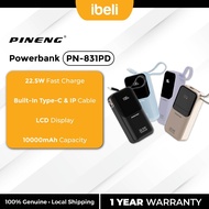 [New Arrival] Pineng Powerbank 22.5W Fast Charge | Built-in Cable Type-C & Fruit | PN-831PD 10000mAh