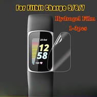 1-3Pcs For Fitbit Charge 7 6 5 Sense 2 Versa 3 4 Clear Anti Scratch Hydrogel Film For Charge5 Charge