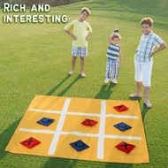 Tic-Tac-Toe และ Bean Bags Toss Game Set ชุดเกมปาร์ตี้พร้อม Bean Bag และกระเป๋าเก็บของสำหรับการตั้งแค
