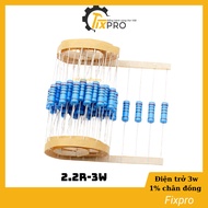 Good quality 3W 2.2R 2R2 1% copper pin line resistor (bag of 10c)