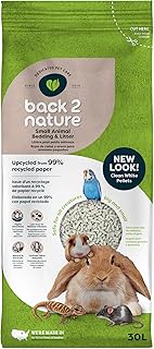 Back 2 Nature® Small Animal Bedding & Litter – Upcycled from 99% Recycled Paper | Highly Absorbent &