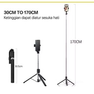 BIGOSTORE - 170CM BLUETOOTH SELFIE TRAVEL PORTABLE SELFIE STICK TRIPOD