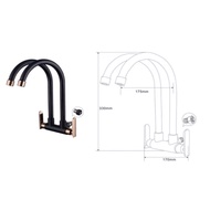 LATINA Heavy Duty Double Wall Sink Tap (Matte Black & Rose Gold)