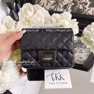 Preferred @vkk_studio LISA | C0C0 FL CF 17cm chain bag MINI square bag black color XR7I