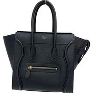 CELINE Luggage 女士深海軍藍皮革微型購物袋