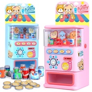 【TikTok Hot Style】✼□☑Children's drinks vending machine toys boy girl coin music cashier Candy Home