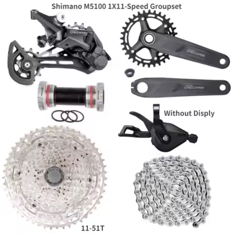 SHIMANO DEORE M5100 Groupset MTB Mountain Bike Groupset 1x11 -Speed 170/175-32T 11-51T Rear Deraille