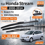 For Honda Stream 2000+ RN3 RN6 RN8 Front Rear Wiper Blade 2PCS 1PC 3PCS  Premium Rubber Silent Custo