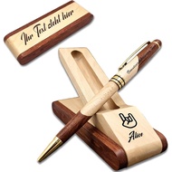 PersonalisedBallpointPenwithEngravingBallpointPenHolderWoodenBallpointPenasaGiftforOfficeSchoolCompa