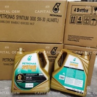 Petronas Syntium 3000 SE 5w30 Fully Synthetic Engine Oil API SN 4L+MILEAGE STICKER RUNNING 10K MILEAGE
