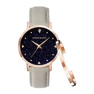 Hannah Martin Galaxious Women Leather Quartz Watch 3 ATM (36mm)