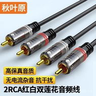 Akihabara Power Amplifier Double Lotus Speaker) Two to Two CHOSEAL Male Connection Cable (Audio Cabl