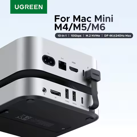 UGREEN Mac Mini Docking Station USB HUB Type-C to DP 4K240Hz M.2 NVMe SSD Slot 10Gbps SD&TF 3.5MM fo