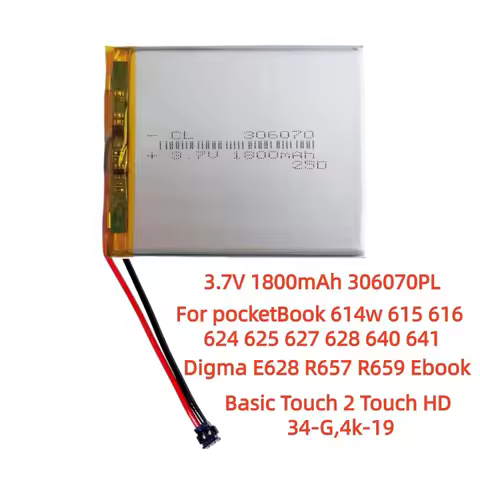 306070PL 1800mAh Battery For PocketBook 614 616 624 627 628 640 641 626 Plus 615 touch lux 3 632 Bas