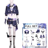 Game Silver Wolf Cosplay Costume Honkai Star Rail Cosplay Uniform Silver Wolf Wig Glasses Halloween 