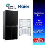 【Free Shipping】Haier 4 Door Refrigerator Glass Door (510L) HRF-510GB