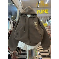 Jacket MARRMONN Embossed Zip Hoodie Boxy Form Unisex Men and Women 2-Layer Hat with Inner Zipper Poc