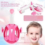 Kids' Full Face Snorkeling Mask, 180-Degree Panoramic Snorkeling Set, Cartoon Cute Design, Suitable 