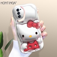 Hontinga Casing Case For OPPO Reno11 F Reno 11 Pro 11F 5G Reno8 T Reno 8T 4 4F 5 5F 6 7 7Z 8 Pro 8Z 5G 4G Case Cute Hello Kitty Soft Silicone Cream Wavy Rubber Cases Phone Case Softcase Casing For Girls