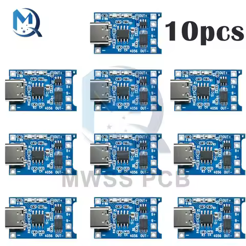 1-10Pcs 5V 1A TYPE-C Micro USB 18650 TC4056A Lithium Battery Charging Board Charger Module with Prot