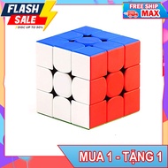 (FREE SHIP - TẶNG ĐẾ RUBIK ) Rubic 3x3 Nam Châm Stickerless - Rubik 3x3 MoYu 3M - RUBIK nam châm - r