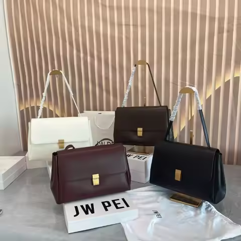 JW PEI Hilary Flap Lazy Bag Women's Large Capacity Messenger Bag Trendy Shoulder Bag Underarm Bag Co