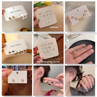 Earring H set Zircon Butterfly Star Camellia Earings for Women Heart Bear Flower Stud Earrings Fashi