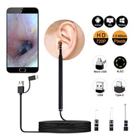 Visible Earpick Medical Otoscope Waterproof Camera Earwax Visual Oral Inspection Ear Spoon Support Android PC Ear Cleaning Tool