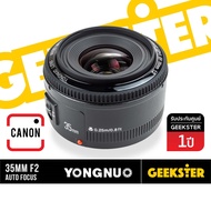 Yongnuo 35mm f2 EF Auto Focus สำหรับ Canon DSLR ( เลนส์หลังละลาย เลนส์ละลาย เลนส์ หน้าชัดหลังเบลอ YN 35mm f 2 Canon EF EF-S ออโต้ โฟกัส สำหรับ กล้อง แคนนอน 35 mm f 2.0 Geekster )