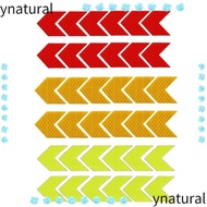 YNATURAL 36Pcs Strong Reflective Arrow Decals, Arrow 4*4.5cm Safety Warning Stripe Adhesive Decals, Reflective Material Night Visibility Diamond Grade Stickers Reflective Stickers