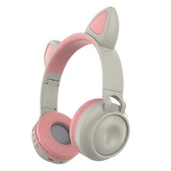 🔥 貓耳 藍牙耳機 ZW-028 頭戴式 無線發光 萌系貓耳呼吸燈 抖音同款