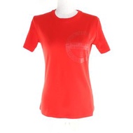 LOUIS VUITTON) 100%純棉LV標誌圓領短袖T卹，RED，正品，義大利製造，女款，成色極佳。