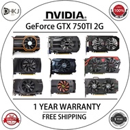 USED GTX 750 TI 2GB (Random brand shipping) DDR5 desktop computer game graphics card 2G D5 low power