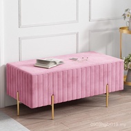 Entry Golden Leg Bench Change Shoe Stool with Soft Bag Light Luxury Household Fine Entry Out Cushion