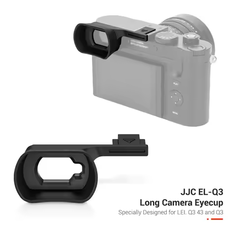 JJC Soft Silicone Camera Viewfinder Extended Eyecup Eyepiece for Leica Q3 43 Eyeshade Protector For 