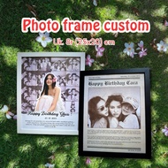Unique custom photo frame 8R (25x20 cm) | Wooden frame | Graduation, anniversary, birthday gifts