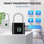 Smart Fingerprint Padlock USB Charging Fingerprint Lock Smart Padlock Waterproof Door Lock
