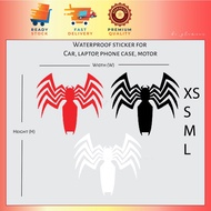 Venom Spider Logo Sticker Reflective stiker marvel waterproof pantulan cahaya kereta motor helmet Laptop Vinyl Decal