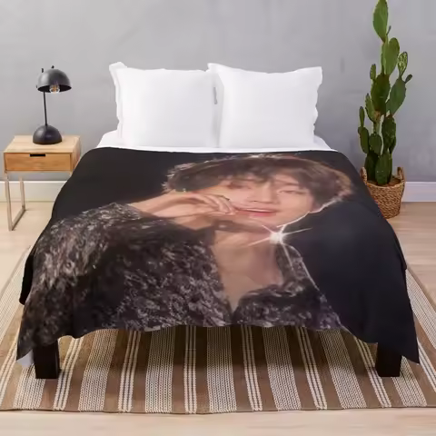taehyung 90s heartthrob Throw Blanket Single blanket